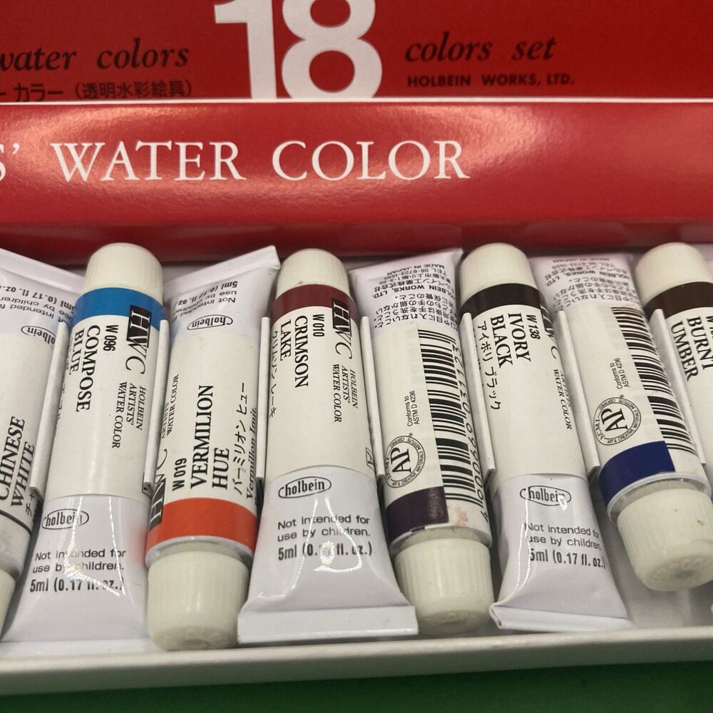 Holbein HWC Artists Watercolor Set Of 18 Colors 5ml 0.17 fl oz W403 - Picture 11 of 12